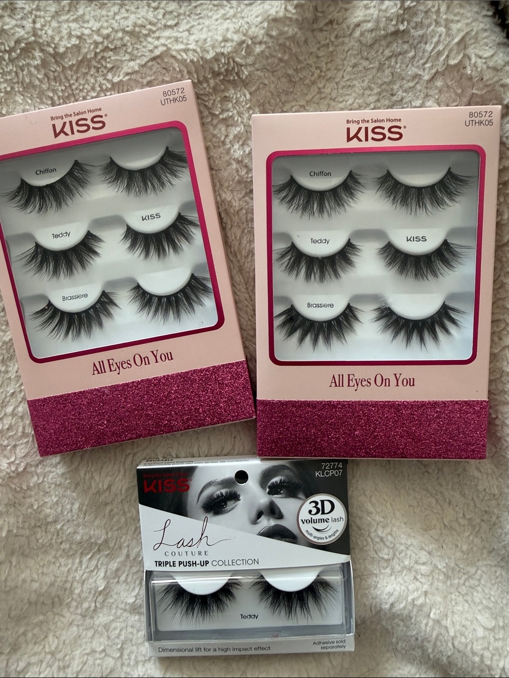 Kiss Kids False Eyelash Trio Pack in Pink and Black